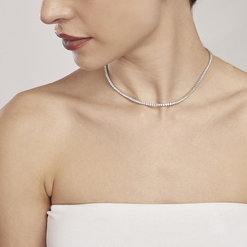 Mabina | Girocollo tennis con zirconi bianchi TENNIS CLUB | 553454