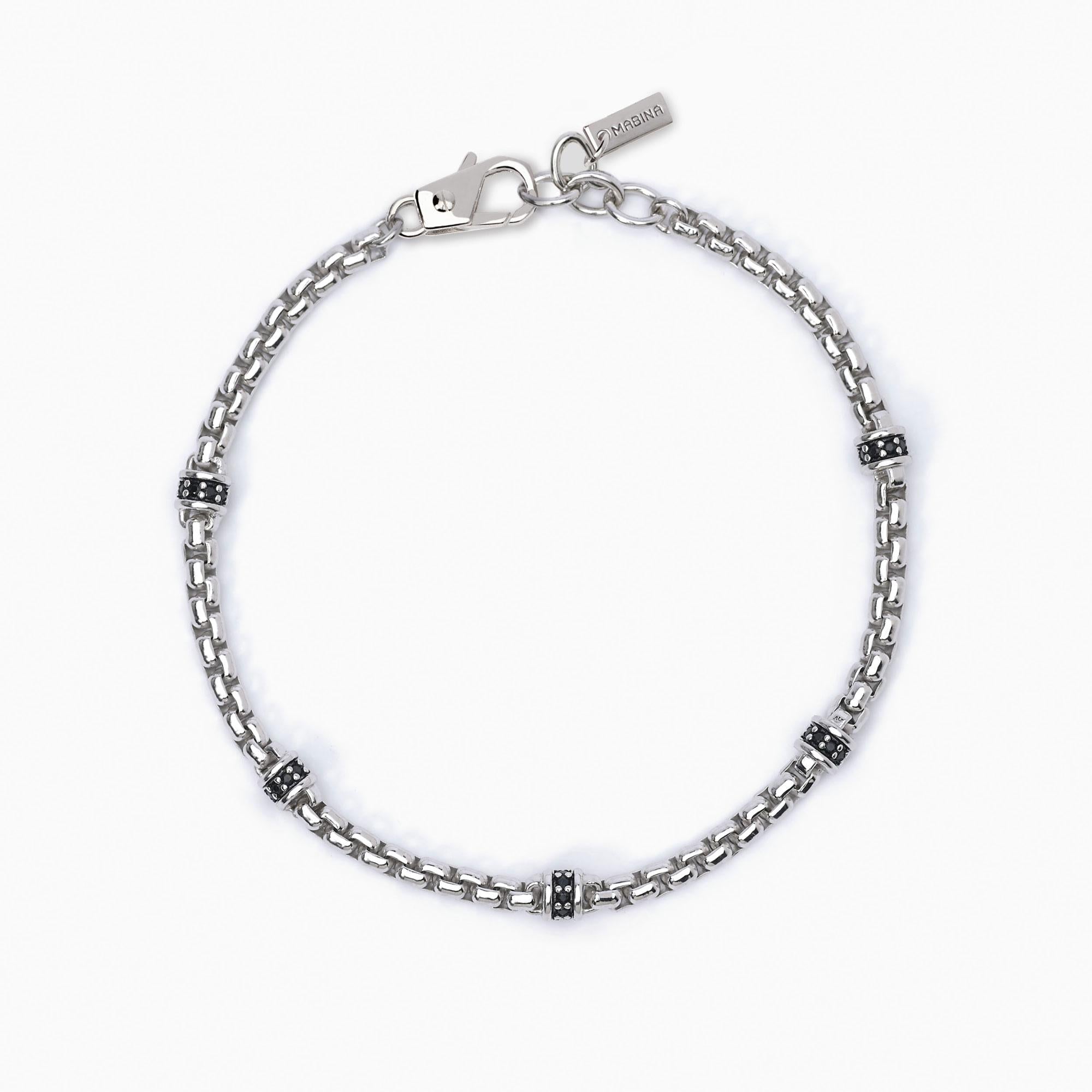 Mabina | Bracciale con inserti neri MONTECARLO | 533626