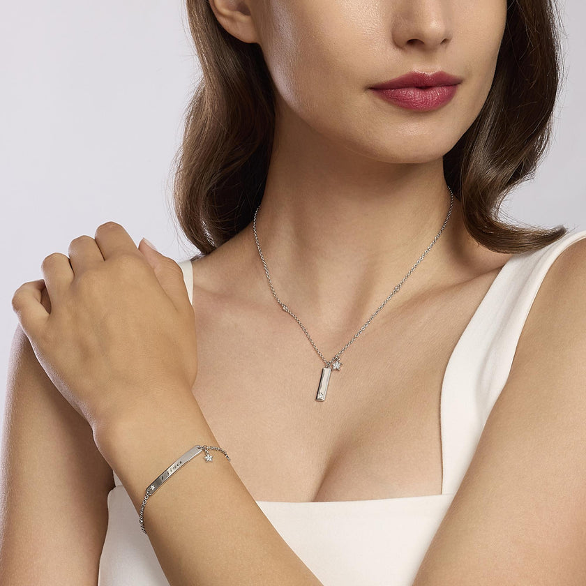Mabina | Bracciale con targhetta in argento SOLO TUO | 533641