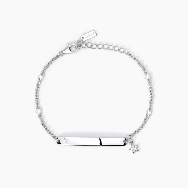 Mabina | Bracciale con targhetta in argento SOLO TUO | 533641