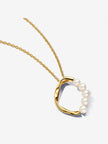 PANDORA ESSENCE | Collana Cerchio Linea Sinuosa con Perle d'Acqua Dolce Coltivate Placcatura in Oro 14k | 363254C01-60