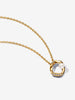 PANDORA ESSENCE | Collana Cerchio Linea Sinuosa con Perla d'Acqua Dolce Coltivata e Pavè Placcatura in Oro 14k | 363303C01-45