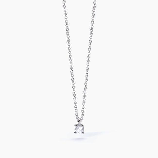 Mabina | Girocollo in argento con catena forzatina e punto luce SHINY | 553547