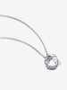 PANDORA ESSENCE | Collana Cerchio Linea Sinuosa con Perla d'Acqua Dolce Coltivata e Pavè Argento Sterling 925 | 393303C01-45