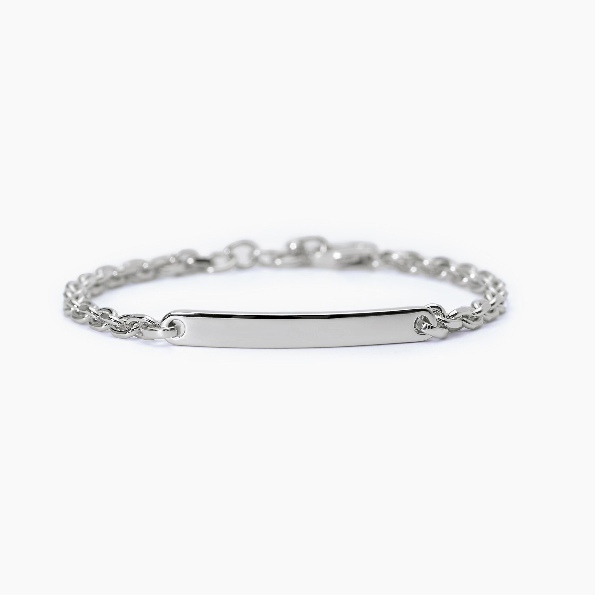Mabina | Bracciale con catena rolò e piastra FIRST | 533707