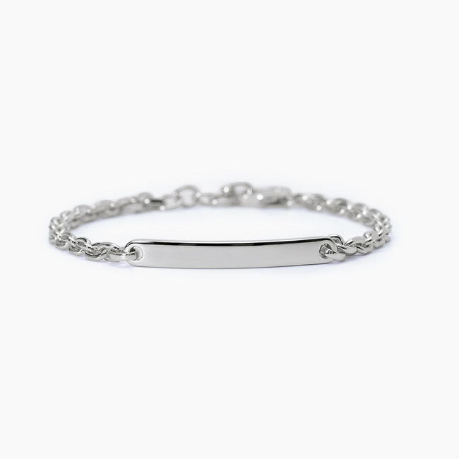Mabina | Bracciale con catena rolò e piastra FIRST | 533707