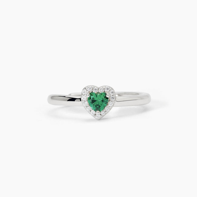 Mabina | Anello in argento con smeraldo sintetico LOVE AFFAIR | 523382