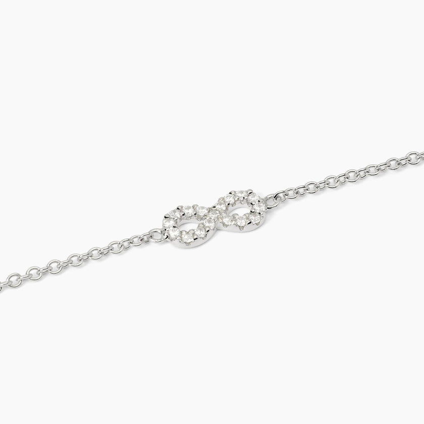 Mabina | Bracciale in argento con catena forzatina e infinito ENDLESS | 533822