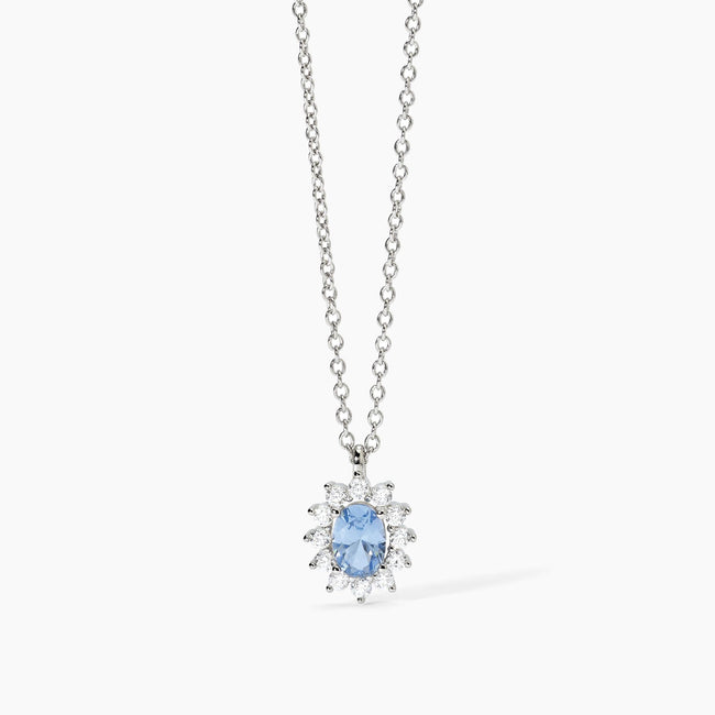 Mabina | Girocollo in argento con acquamarina sintetica COOL OR RÉTRO? | 553644