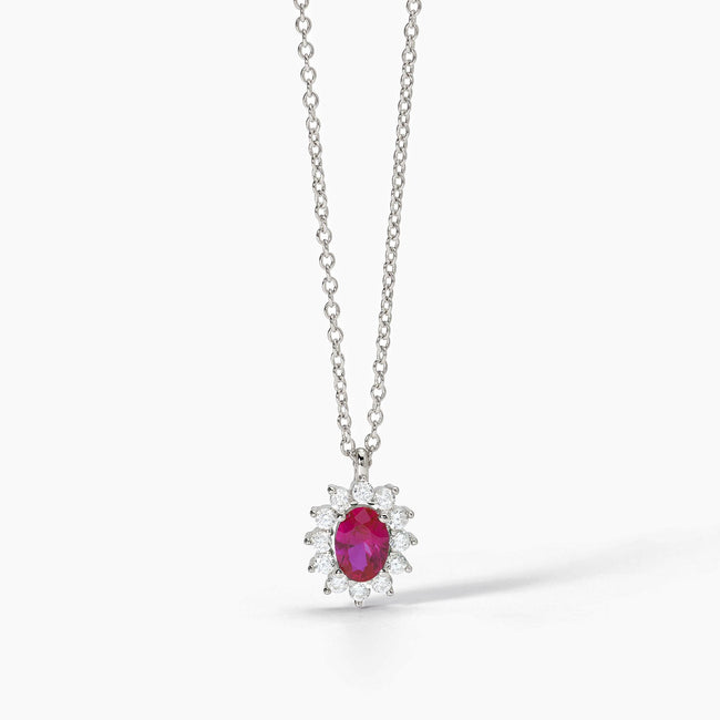 Mabina | Girocollo in argento con rubino sintetico COOL OR RÉTRO? | 553647