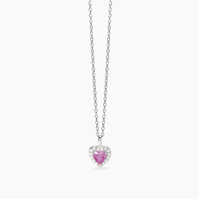 Mabina | Girocollo in argento con tormalina sintetica a forma di cuore LOVE AFFAIR | 553668