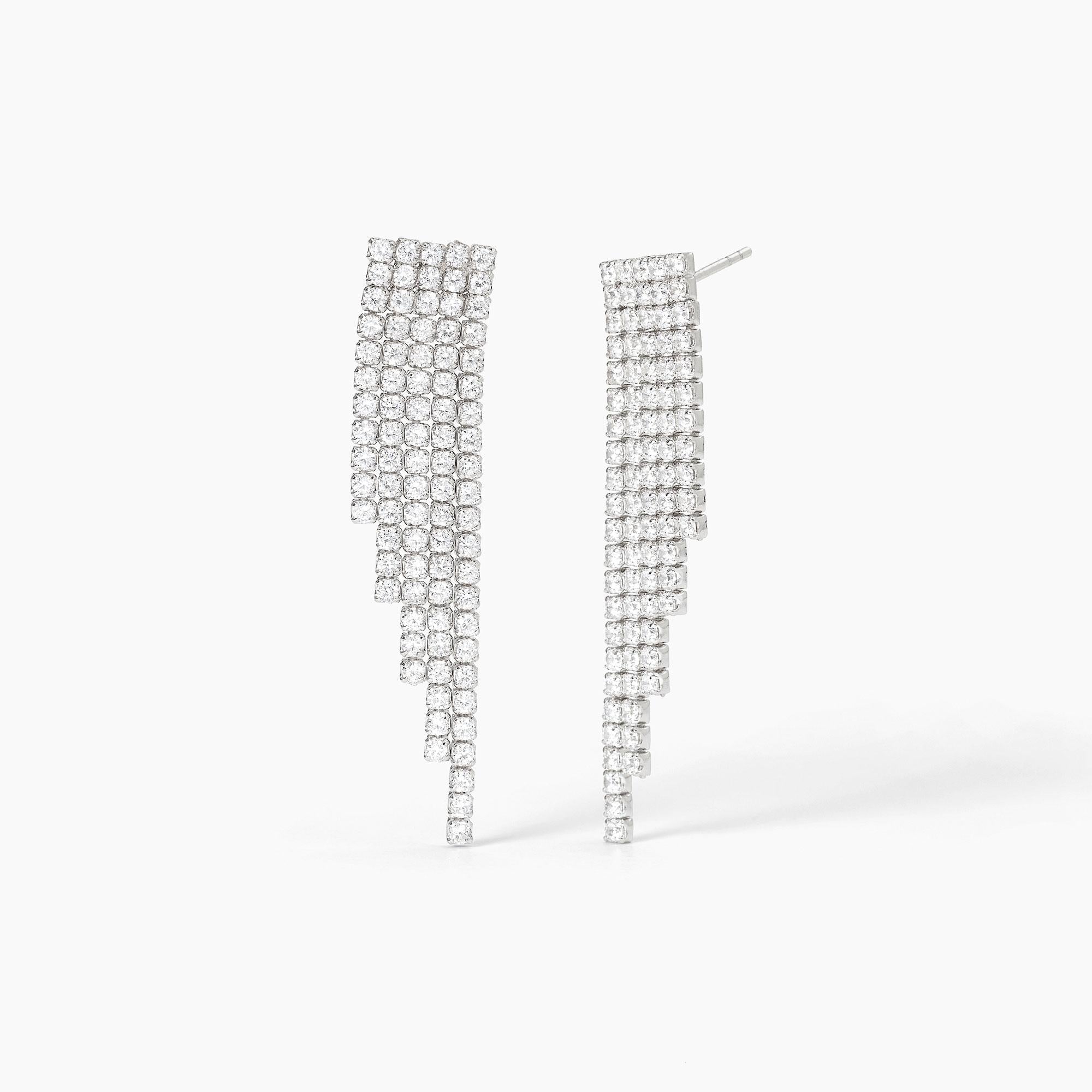 Mabina | Orecchini in argento con cascata di zirconi SAN LORENZO | 563710