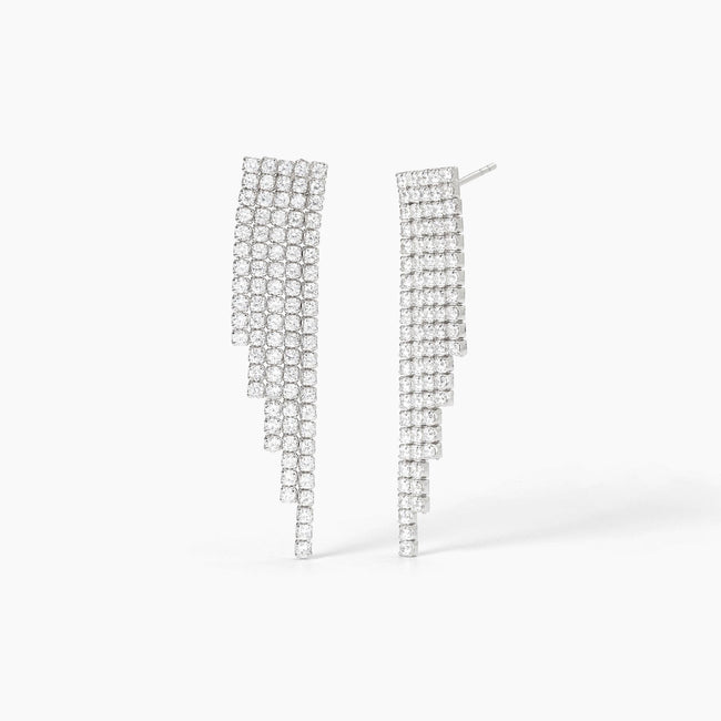 Mabina | Orecchini in argento con cascata di zirconi SAN LORENZO | 563710
