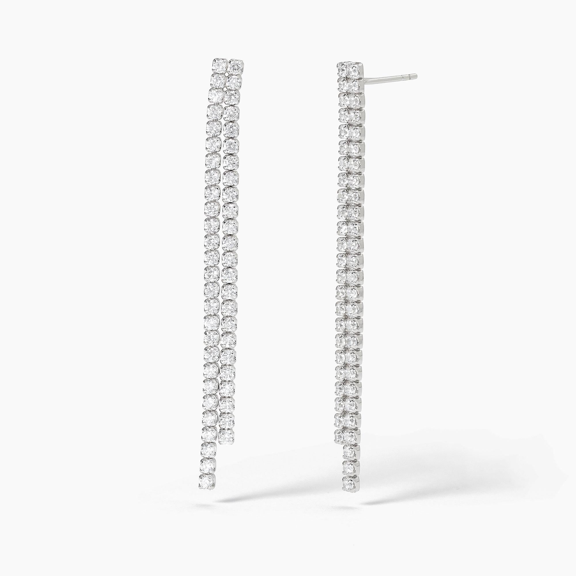 Mabina | Orecchini in argento con cascata di zirconi SAN LORENZO | 563711