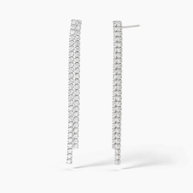 Mabina | Orecchini in argento con cascata di zirconi SAN LORENZO | 563711