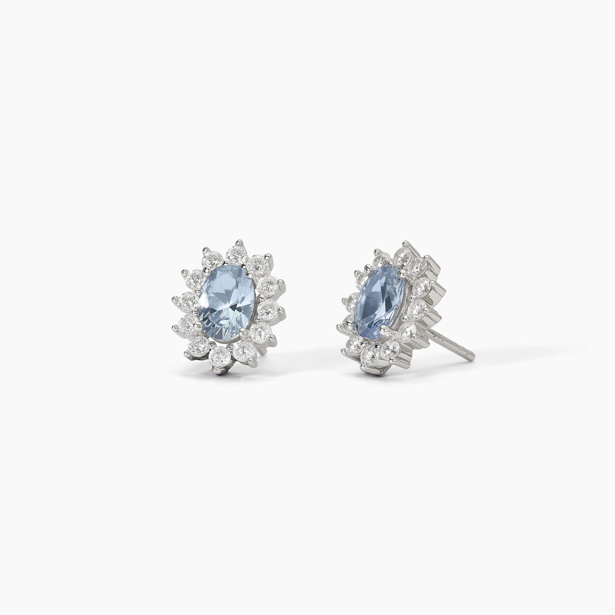 Mabina | Orecchini in argento con acquamarina sintetica COOL OR RÉTRO? | 563714