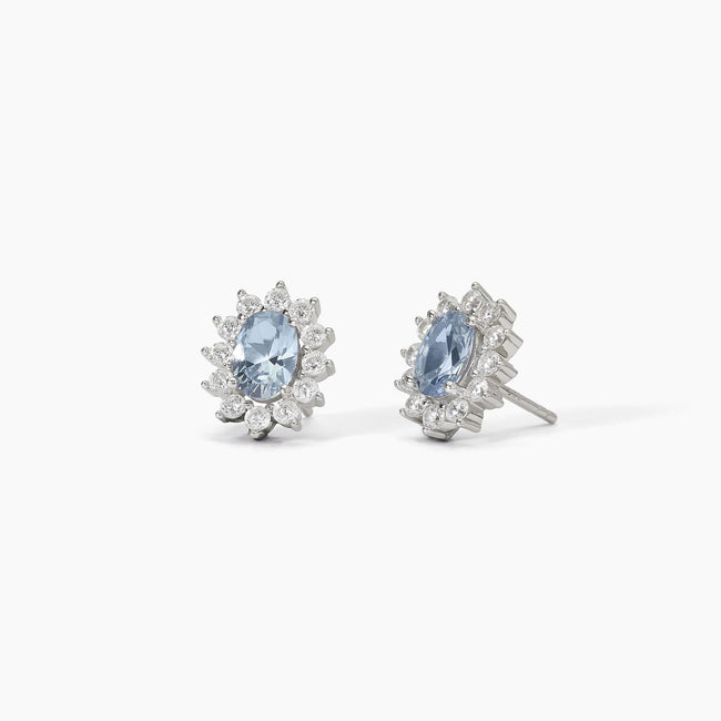 Mabina | Orecchini in argento con acquamarina sintetica COOL OR RÉTRO? | 563714
