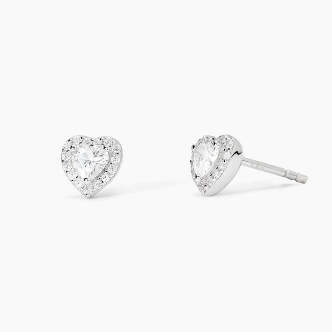 Mabina | Orecchini in argento con zirconi taglio cuore LOVE AFFAIR | 563742