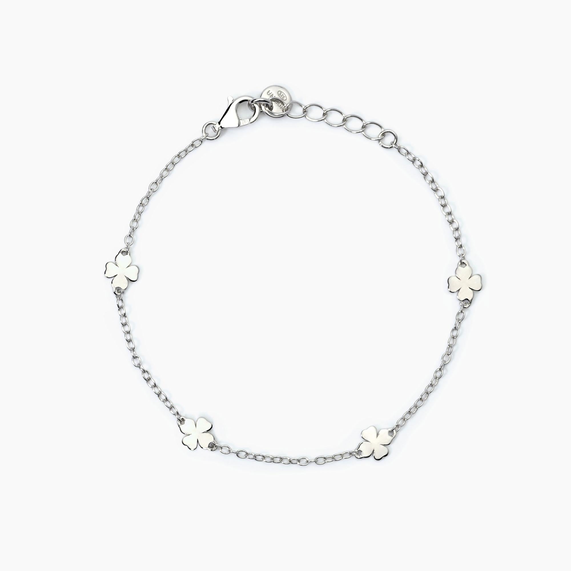 Mabina Junior | Bracciale in argento con quadrifogli CERCAMI | 533775