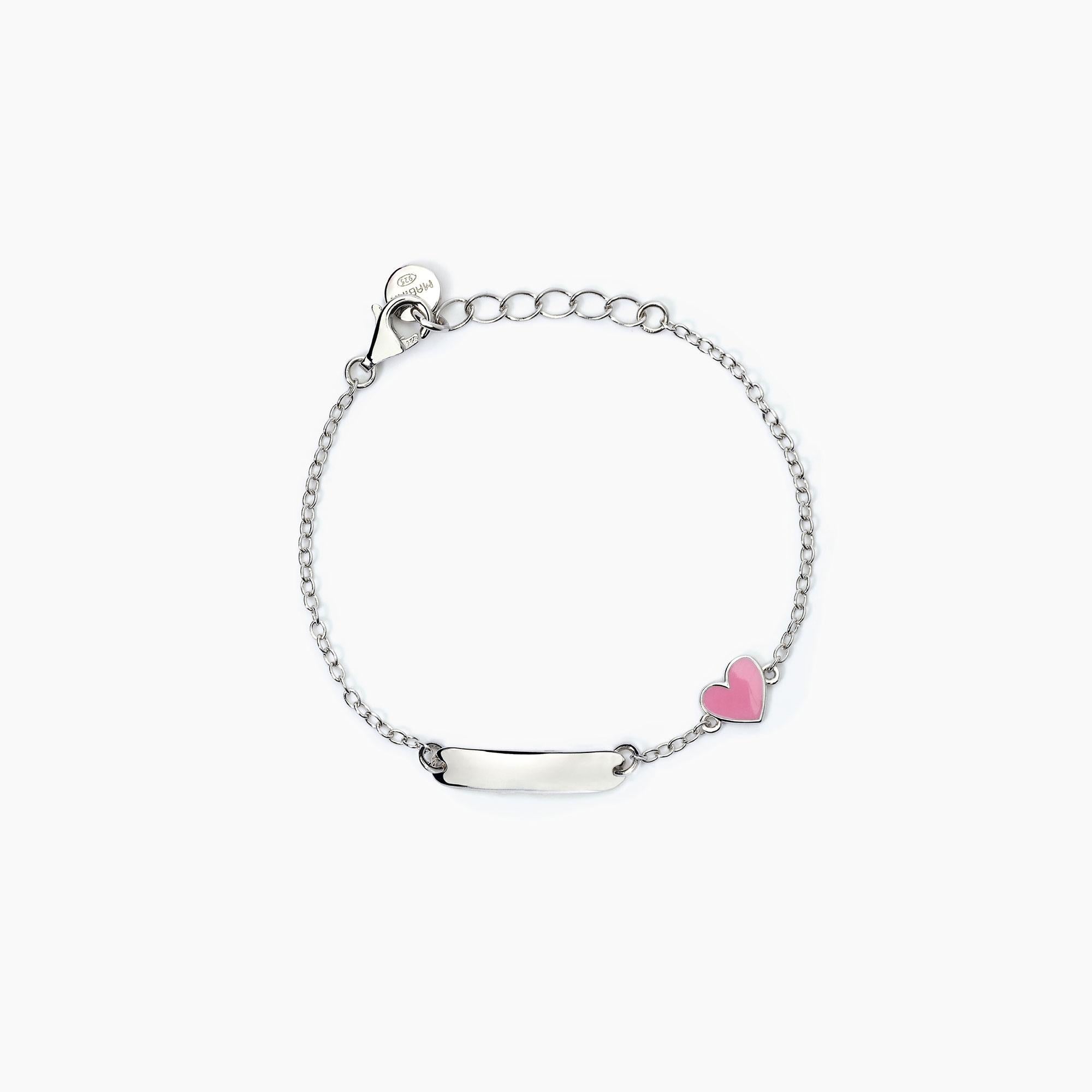Mabina Baby | Bracciale personalizzabile in argento con cuoricino HEART | 533786