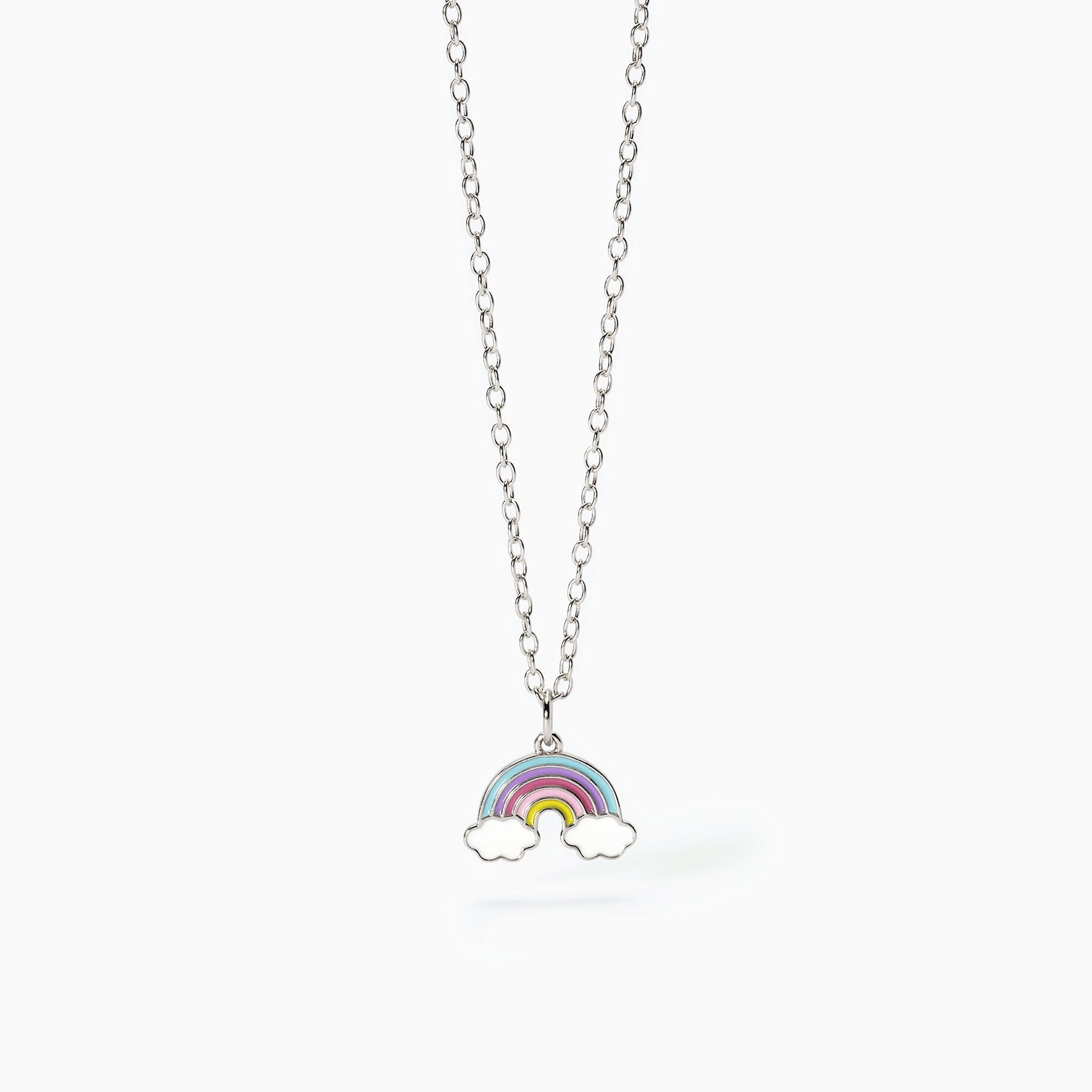 Mabina Junior | Girocollo in argento con arcobaleno RAINBOW | 553621
