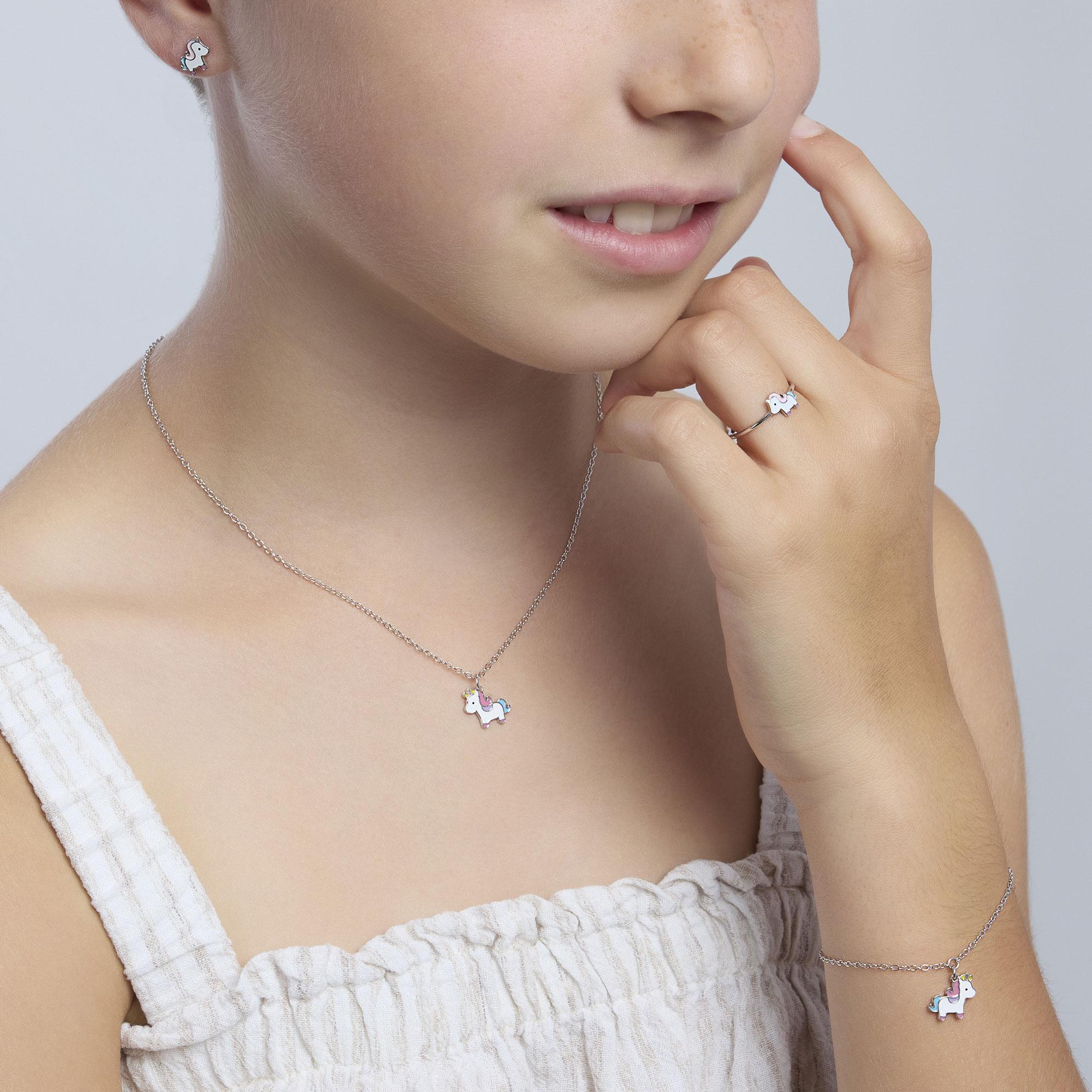 Mabina Junior | Orecchini in argento con unicorno UNICORNO MAGICO | 563686