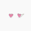 Mabina Junior | Orecchini in argento per bambina con cuoricino rosa MON AMOUR | 563688