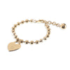 UNOAERRE | Bracciale dorato con cuore e sfere | 1313