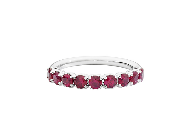 RECARLO | Anello Rivière Mezzogiro Anniversary Rubini | R93MZ002/RB