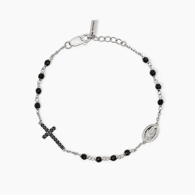 Mabina | Bracciale uomo in argento con croce e Madonnina Mystical | 533832