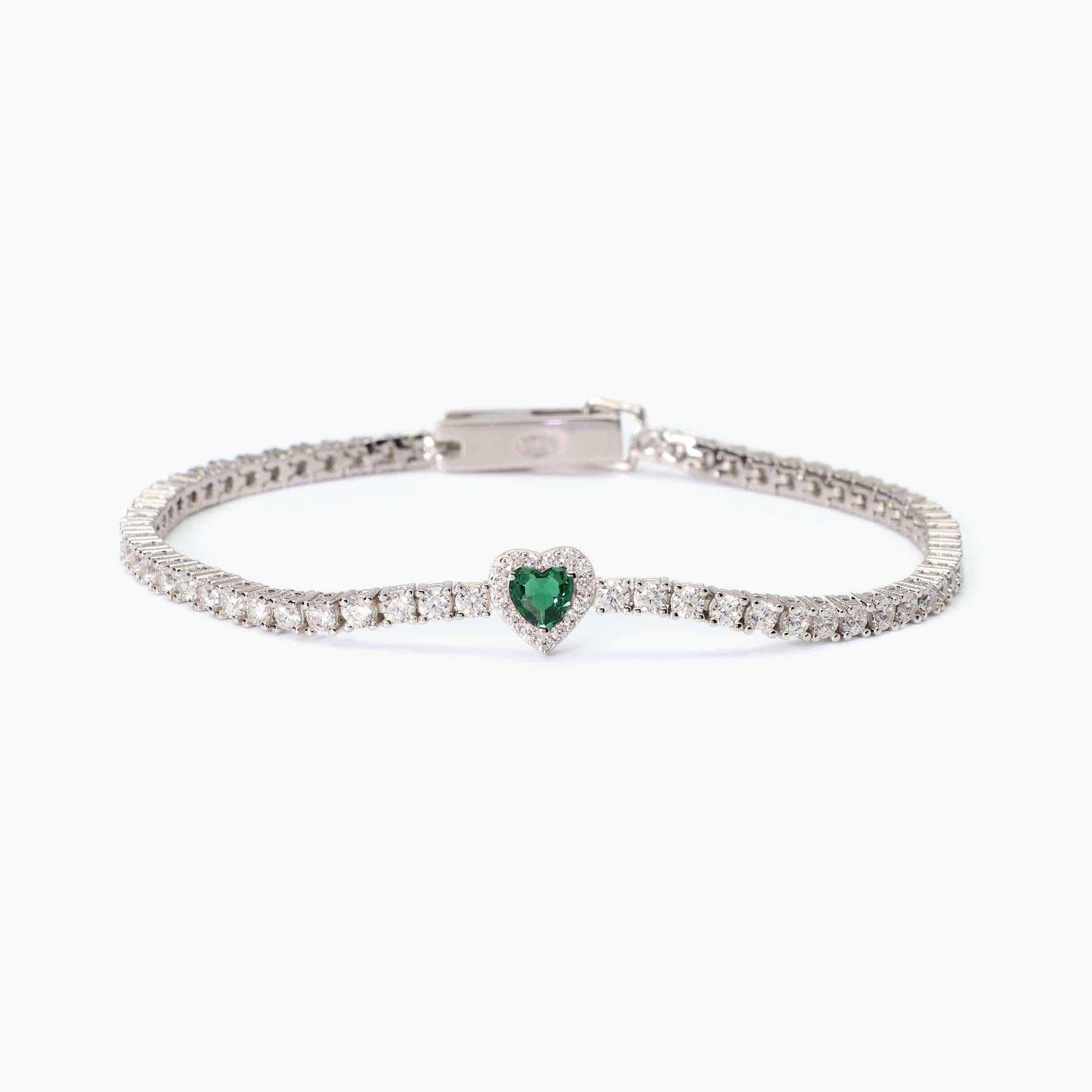 Mabina | Bracciale tennis donna con smeraldo Love Affair | 533837
