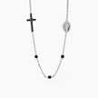 Mabina | Collana uomo in argento con croce e Madonnina Mystical | 553680