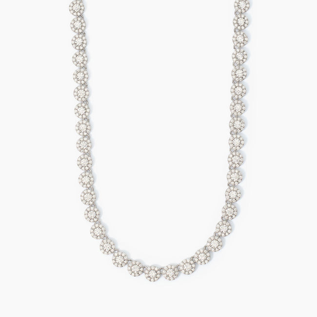 Mabina | Girocollo tennis in argento con zirconi Milanesienne | 553683