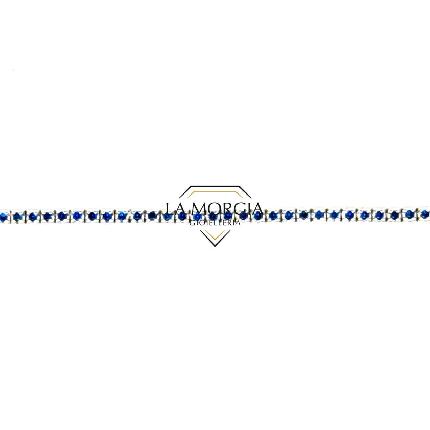 DONNAORO | Bracciale Tennis Oro e Zaffiri | LBZ12645