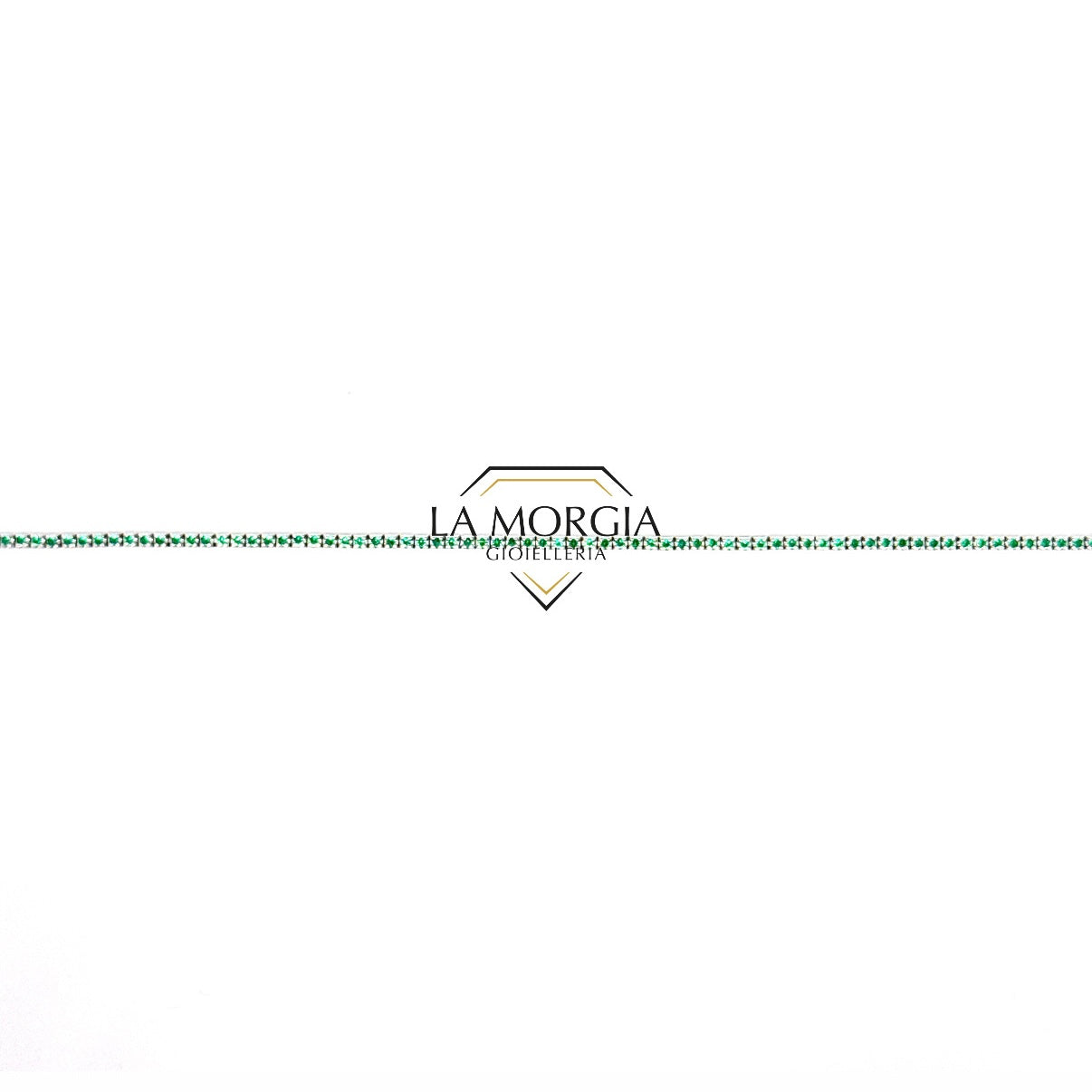 DONNAORO | Bracciale Tennis Oro e Smeraldi | LBE12645