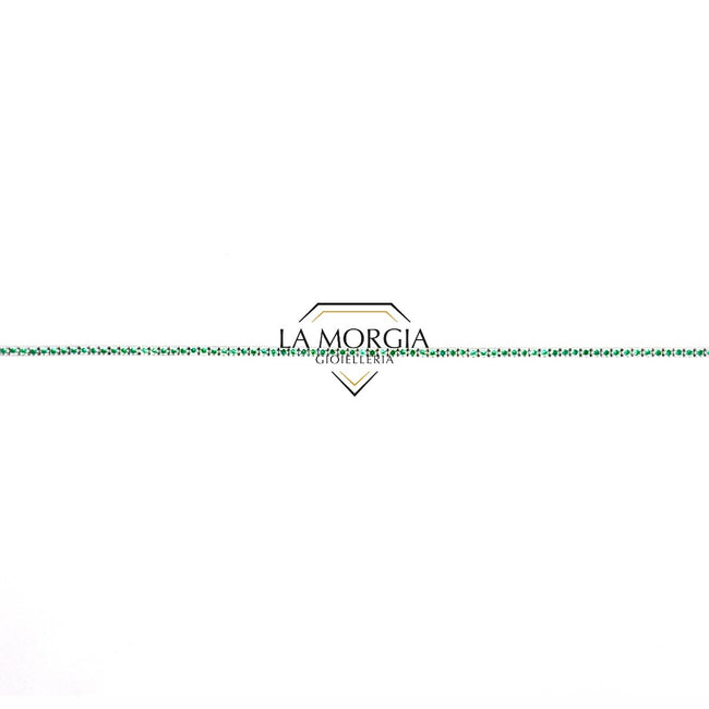 DONNAORO | Bracciale Tennis Oro e Smeraldi | LBE12645