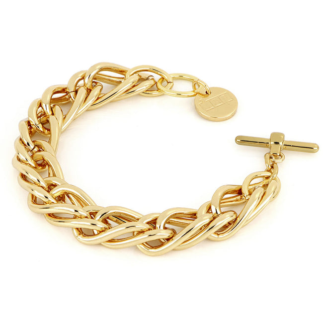 UNOAERRE | Bracciale in bronzo dorato con catena spiga | 1865