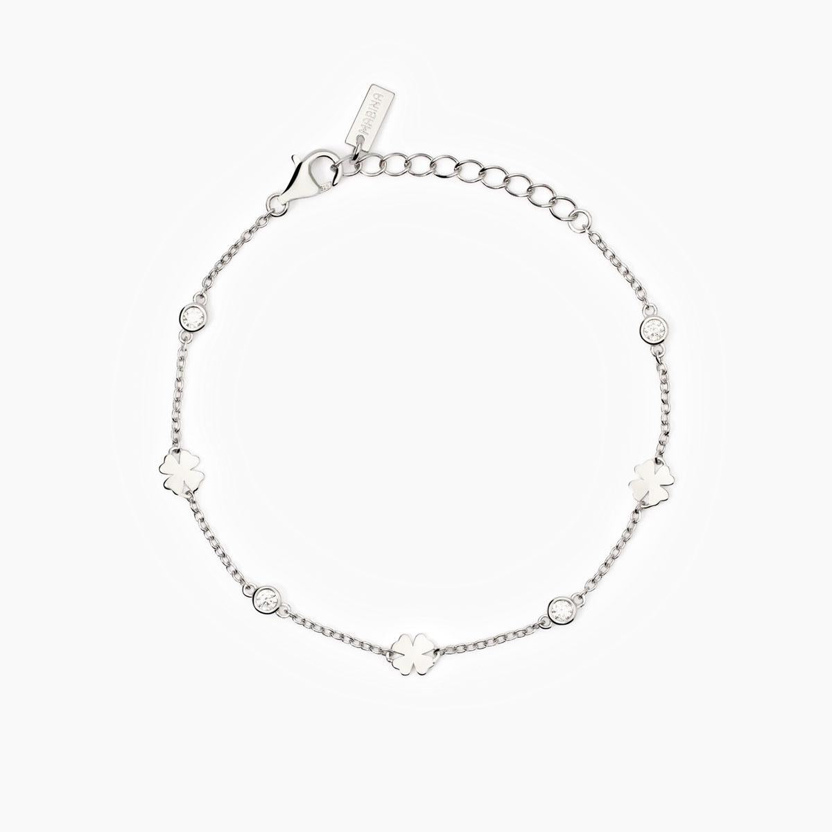 Mabina | Bracciale in argento con quadrifogli So Lucky | 533887