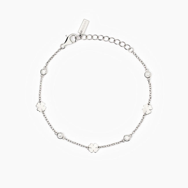 Mabina | Bracciale in argento con quadrifogli So Lucky | 533887