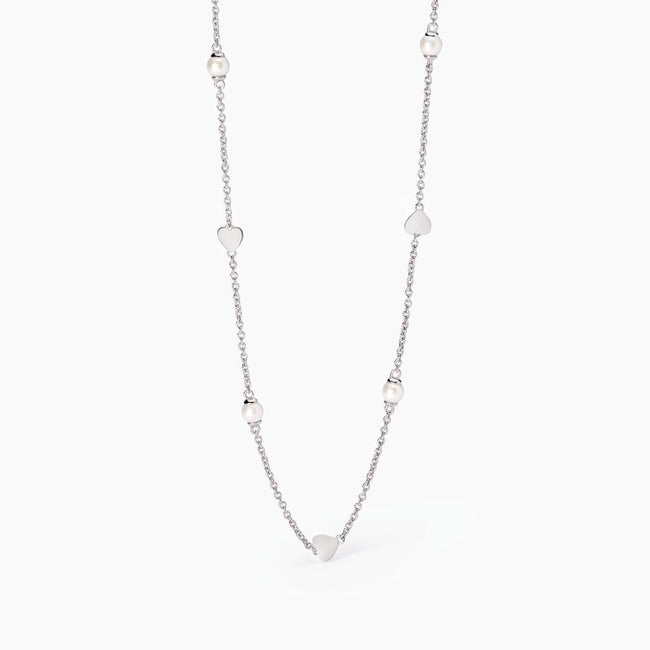 Mabina | Girocollo con cuori e perle Sky Love | 553705