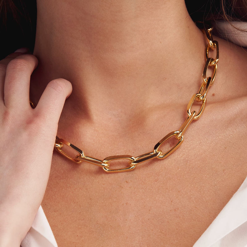 UNOAERRE | Collana in bronzo dorato catena forzatina | 2023