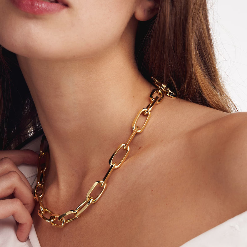 UNOAERRE | Collana in bronzo dorato catena forzatina | 2023