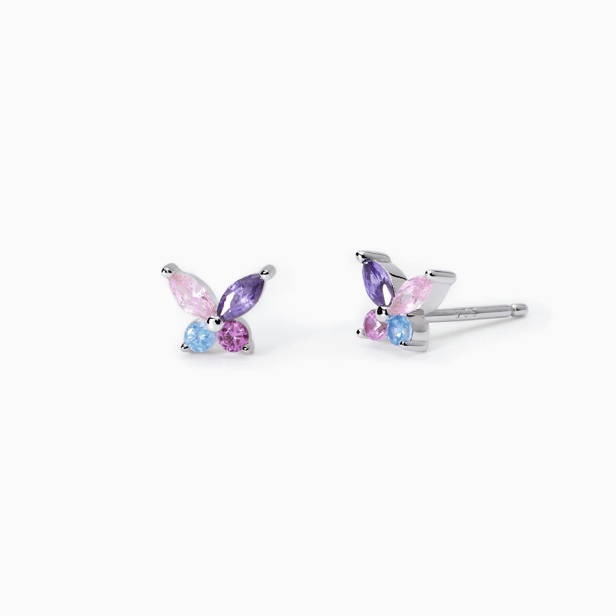 Mabina Junior | Orecchini a lobo da bambina con farfalla colorata Secret Garden | 563771