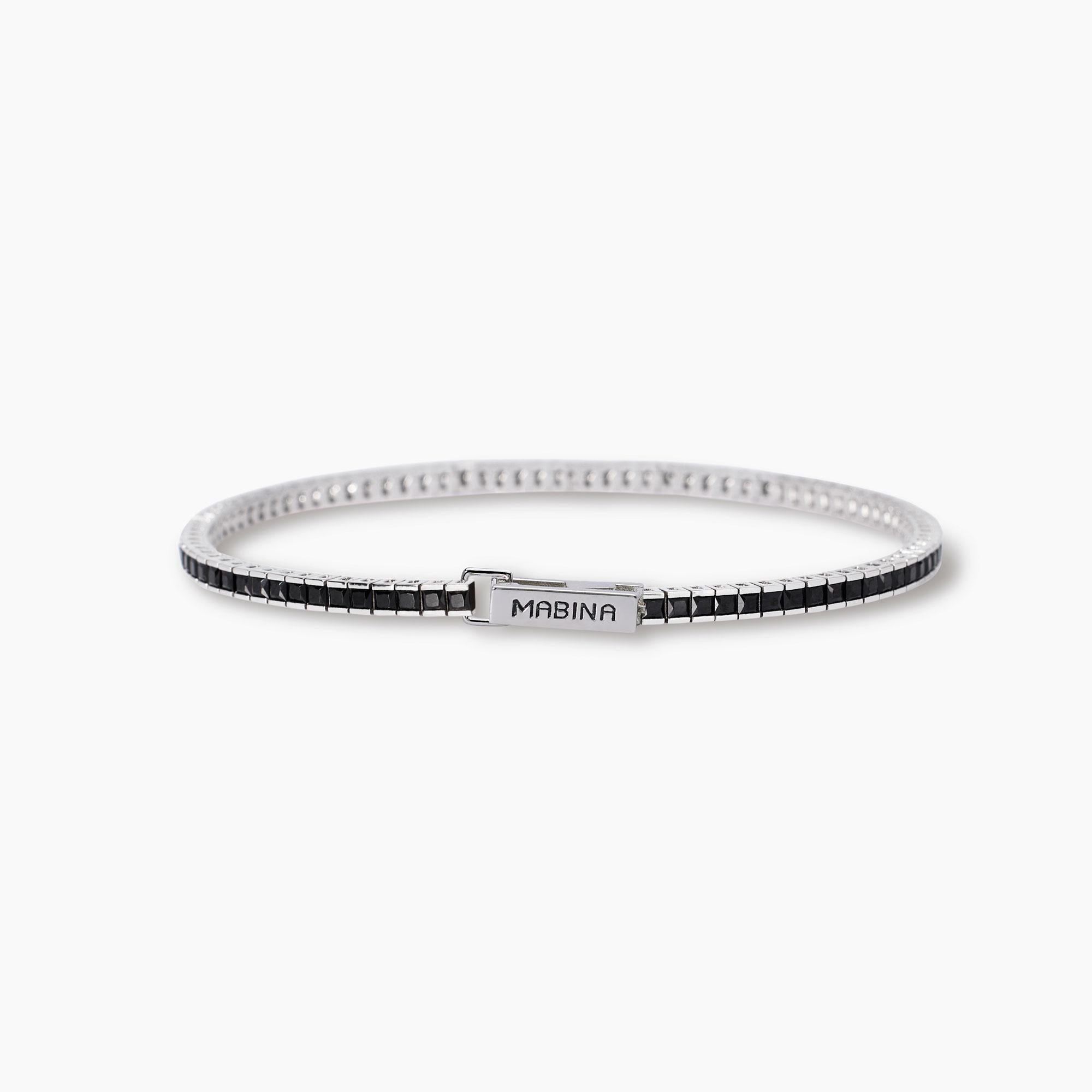 Mabina | Bracciale tennis uomo con zirconi neri Tennis Club | 533976
