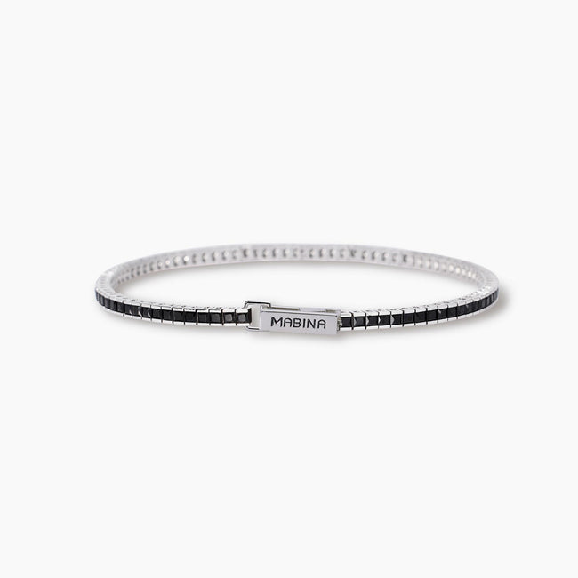 Mabina | Bracciale tennis uomo con zirconi neri Tennis Club | 533976