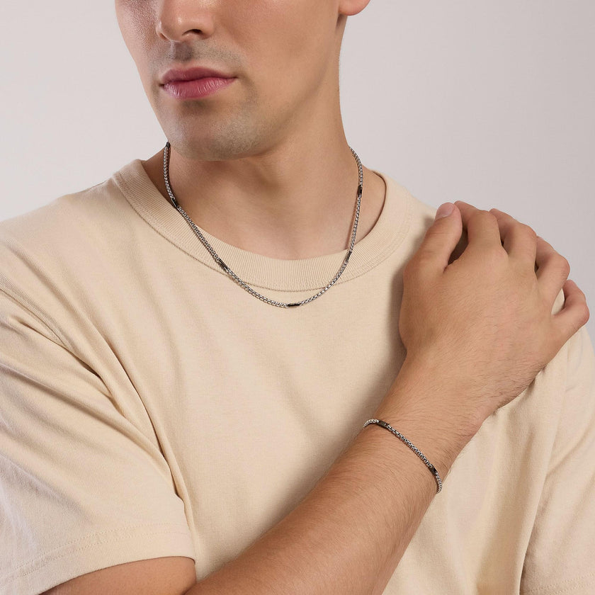 Mabina | Collana uomo con elementi bruniti Active | 553749