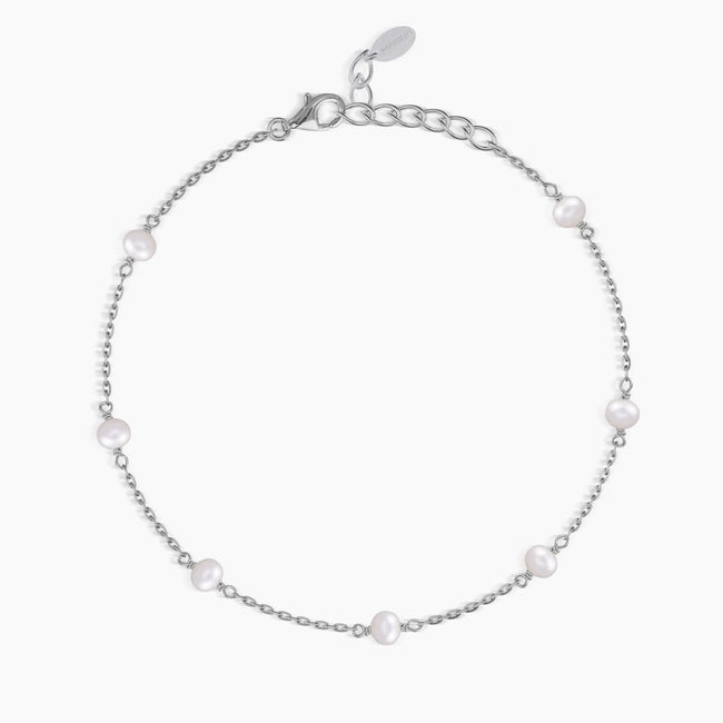 Mabina | Cavigliera regolabile in argento con perle coltivate DUCHESSA | 533385