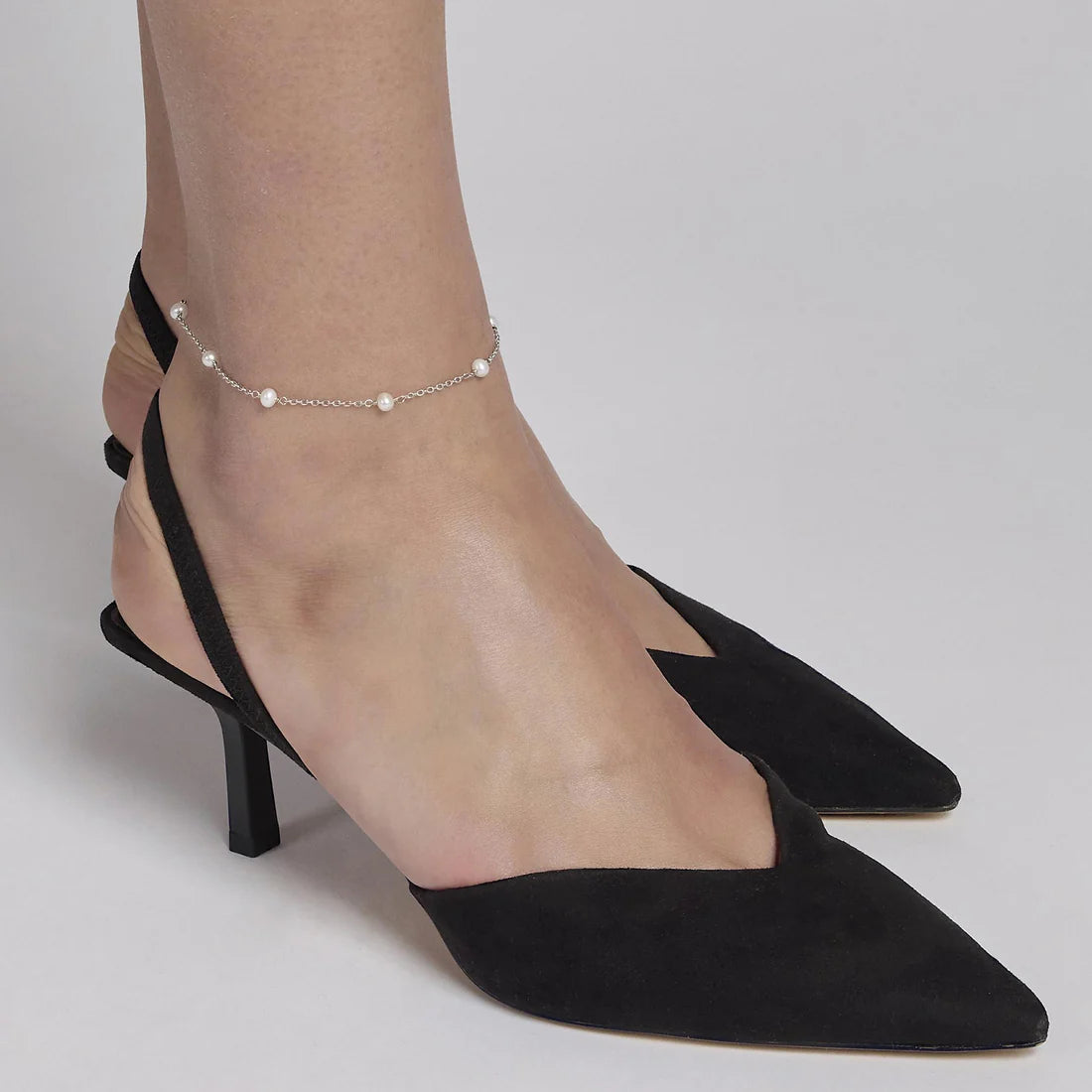 Mabina | Cavigliera regolabile in argento con perle coltivate DUCHESSA | 533385