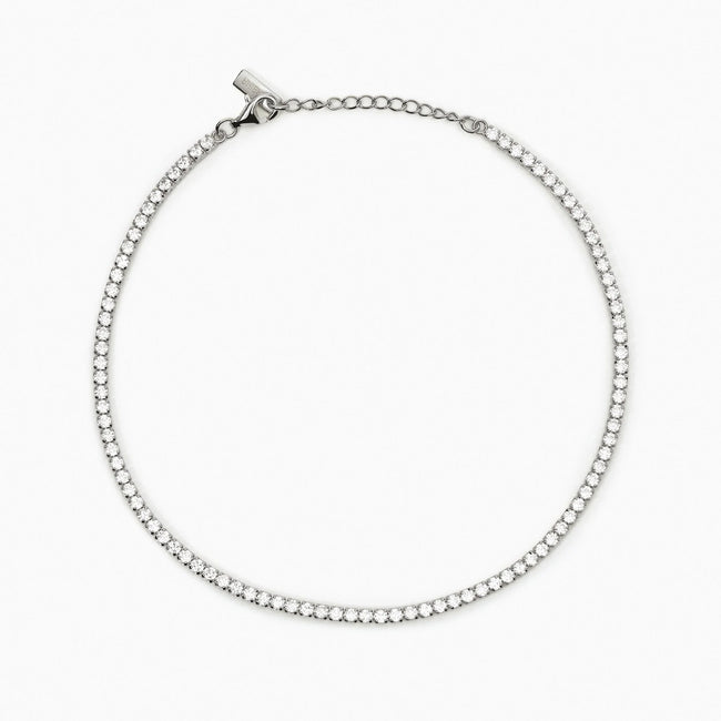Mabina | Cavigliera da donna in argento rodiato con zirconi bianchi MINI TENNIS | 533755