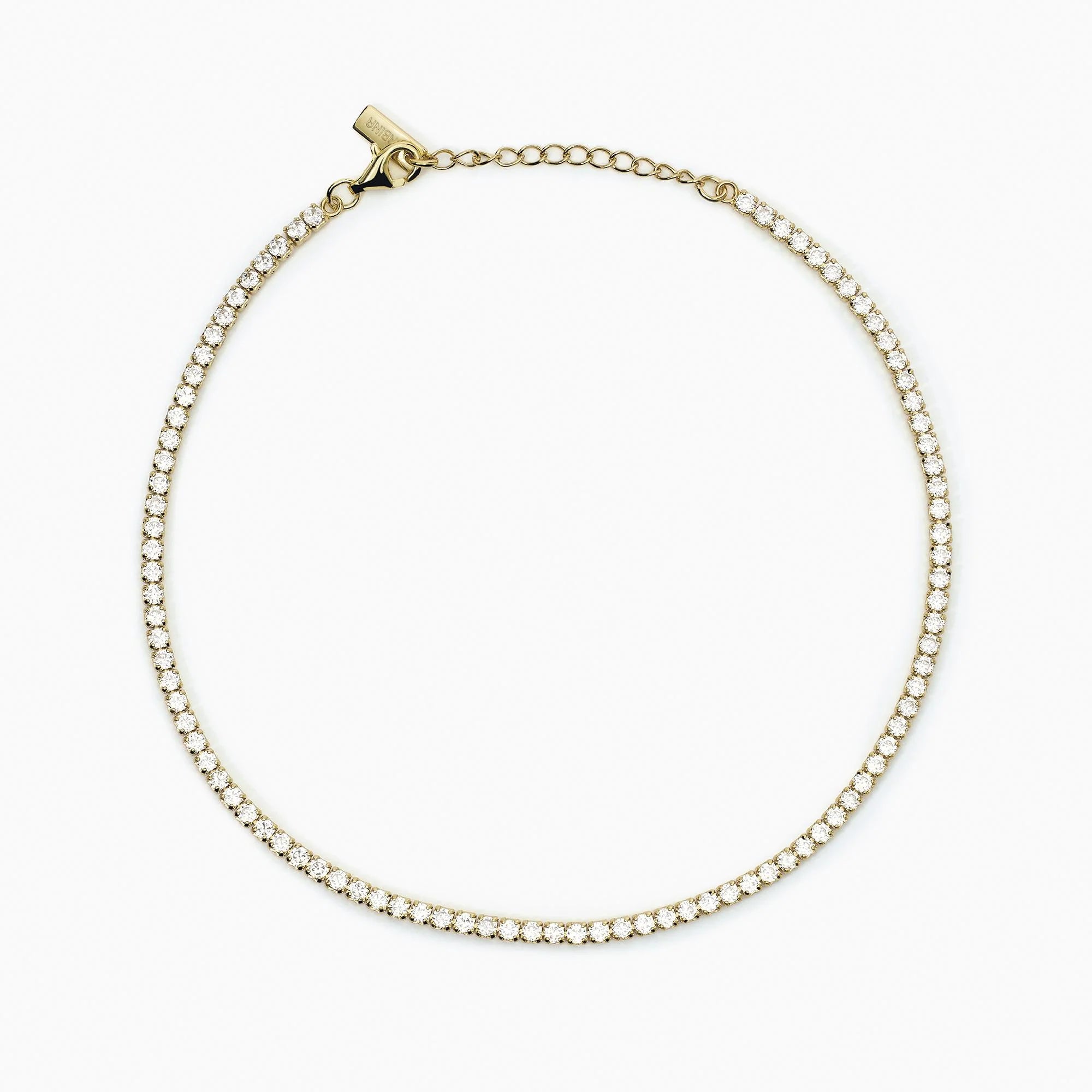 Mabina | Cavigliera in argento placcato oro con zirconi bianchi MINI TENNIS | 533756